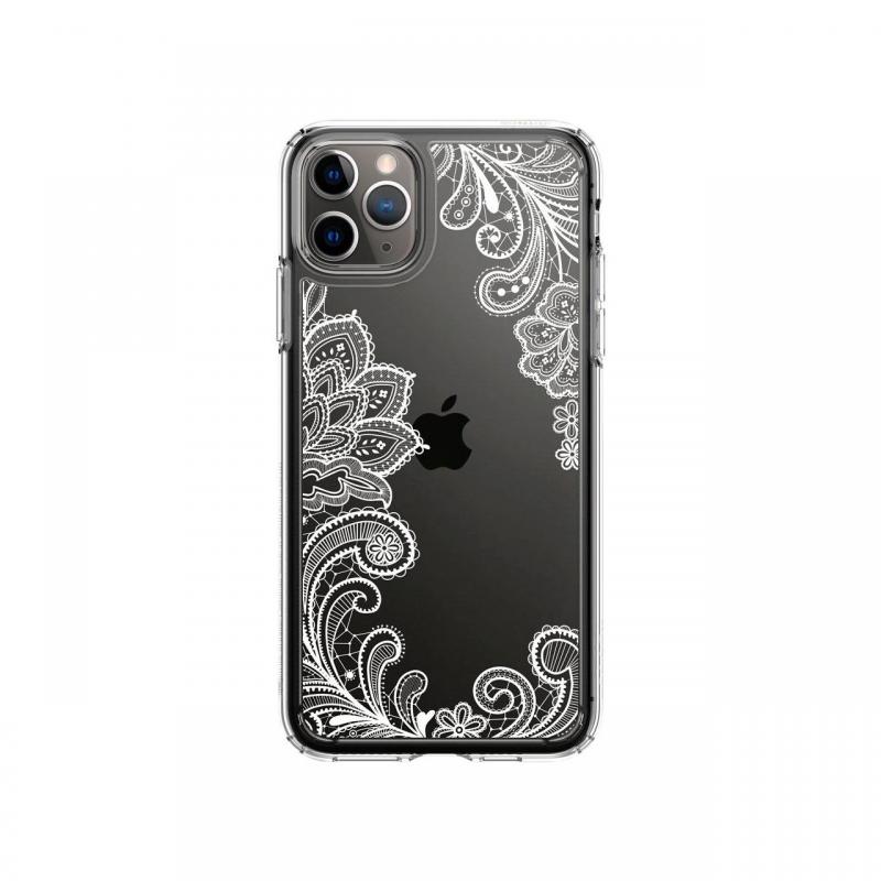 Husa iPhone 11 Pro Max Cyrill by Spigen Cecile Series White Mandala Husa iPhone 11 Pro Max Cyrill by Spigen Cecile Series White Mandala