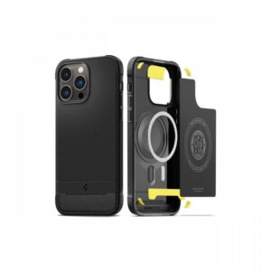 Husa iPhone 14 Pro Spigen Rugged Armor MagSafe Matte Black Husa iPhone 14 Pro Spigen Rugged Armor MagSafe Matte Black