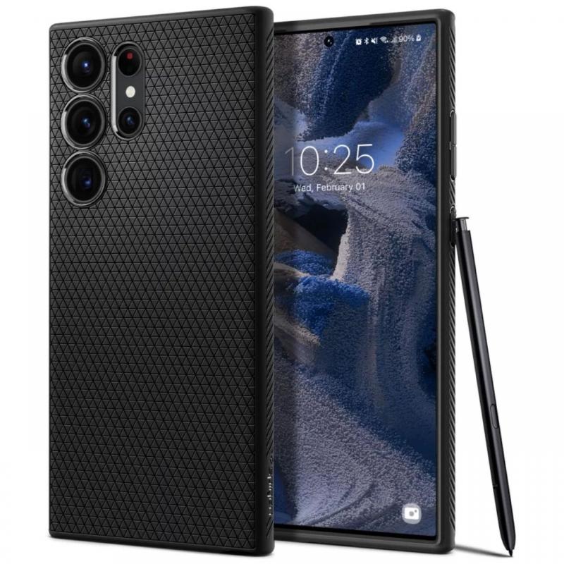 Spigen Husa Liquid Air Samsung Galaxy S23 Ultra Negru Spigen Husa Liquid Air Samsung Galaxy S23 Ultra Negru