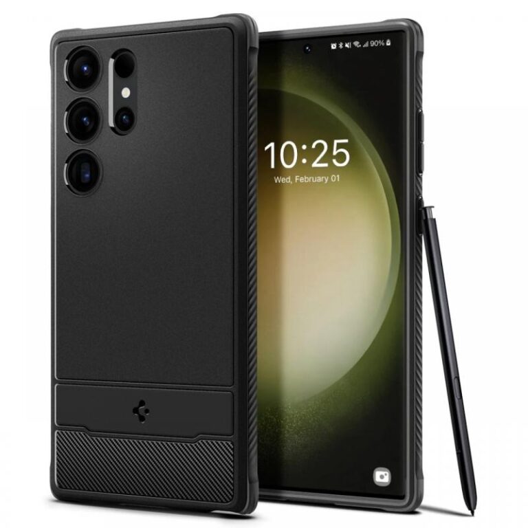 Spigen Husa Rugged Armor Samsung Galaxy S23 Ultra Negru
