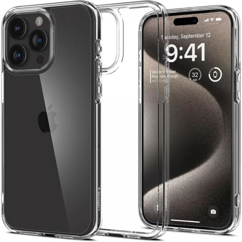 Spigen Husa Ultra Hybrid iPhone 15 Pro Transparent Spigen Husa Ultra Hybrid iPhone 15 Pro Transparent