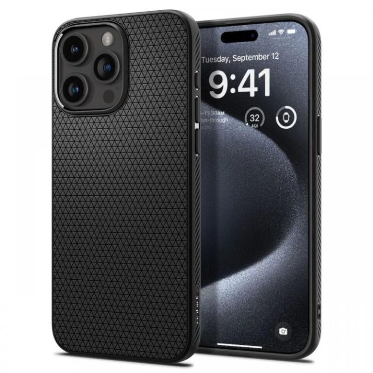 Spigen Husa Liquid Air iPhone 15 Pro Max Navy Blue
