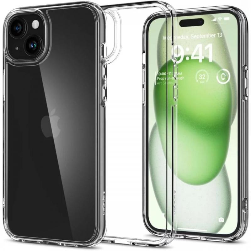 Spigen Husa Ultra Hybrid iPhone 15 Plus Crystal Clear Spigen Husa Ultra Hybrid iPhone 15 Plus Crystal Clear