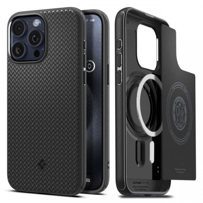 Spigen Husa Mag Armor MagSafe iPhone 15 Pro Albastru Spigen Husa Mag Armor MagSafe iPhone 15 Pro Albastru