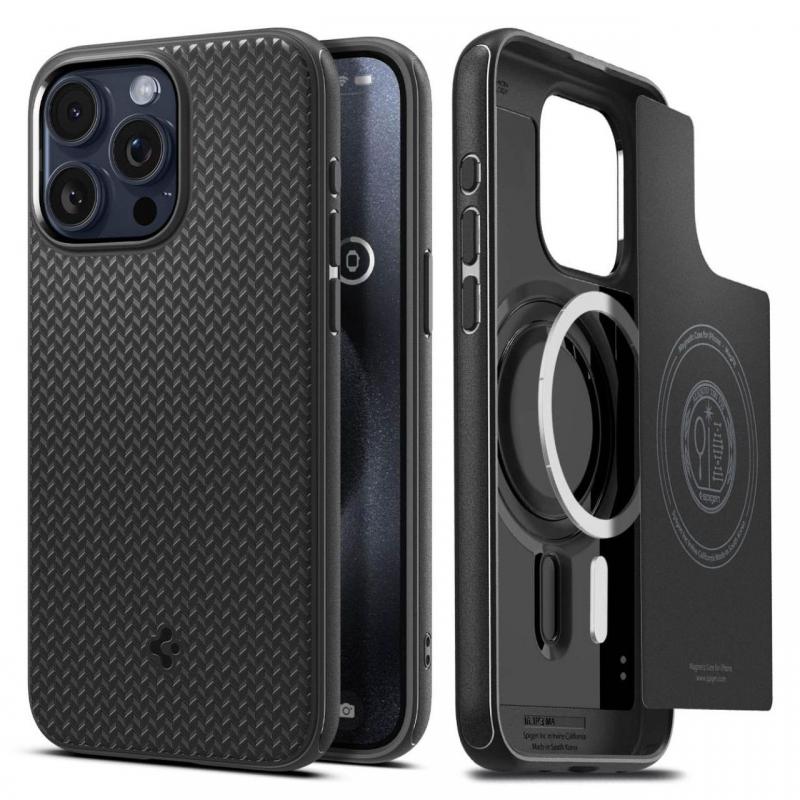 Spigen Husa Mag Armor MagSafe iPhone 15 Pro Albastru Spigen Husa Mag Armor MagSafe iPhone 15 Pro Albastru