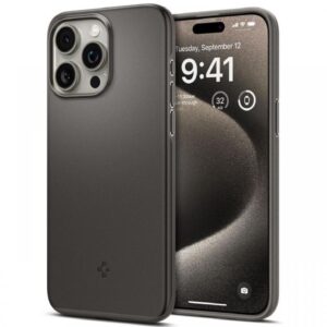 Spigen Husa Thin Fit iPhone 15 Pro Max Gunmetal Spigen Husa Thin Fit iPhone 15 Pro Max Gunmetal