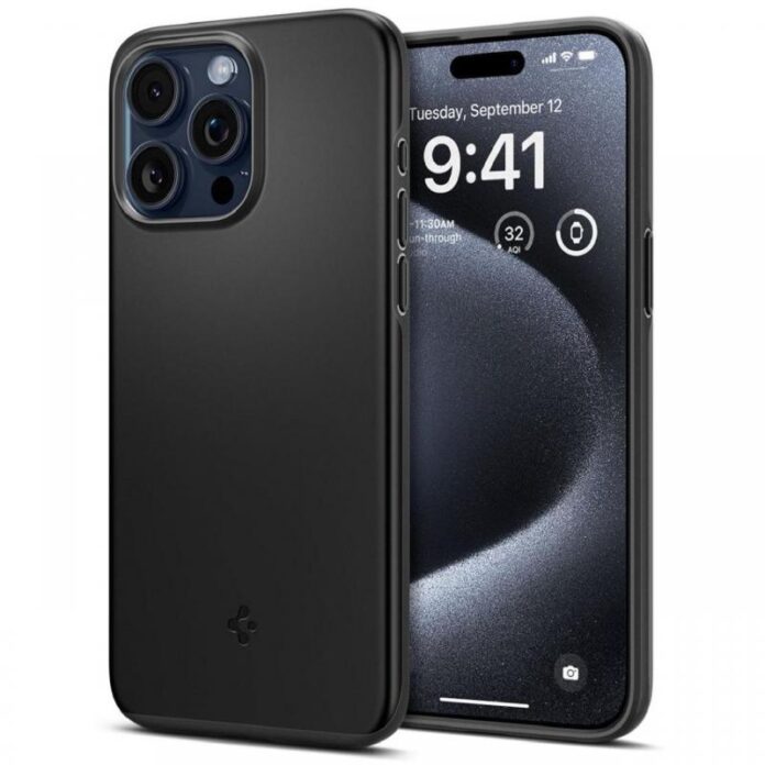 Spigen Husa Thin Fit iPhone 15 Pro Verde