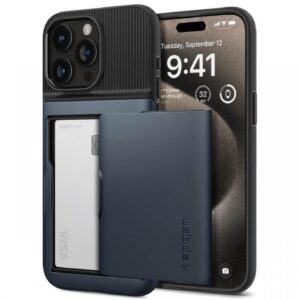 Spigen Husa Slim Armor Cs iPhone 15 Pro Max Metal Slate Spigen Husa Slim Armor Cs iPhone 15 Pro Max Metal Slate