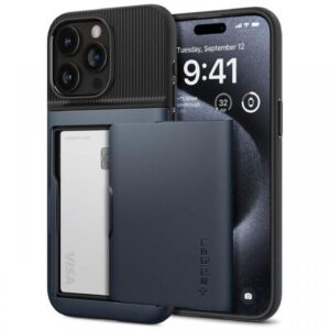 Spigen Husa Slim Armor Cs iPhone 15 Pro Metal Slate Spigen Husa Slim Armor Cs iPhone 15 Pro Metal Slate