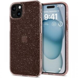 Spigen Husa Liquid Crystal Glitter iPhone 15 Rose Quartz Spigen Husa Liquid Crystal Glitter iPhone 15 Rose Quartz