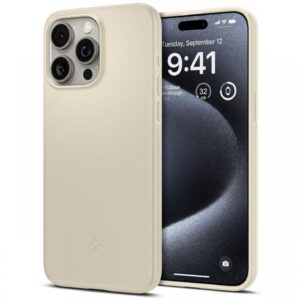 Spigen Husa Thin Fit iPhone 15 Pro Mute Beige Spigen Husa Thin Fit iPhone 15 Pro Mute Beige