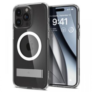 Spigen Husa Ultra Hybrid S MagSafe iPhone 15 Pro Crystal Clear Spigen Husa Ultra Hybrid S MagSafe iPhone 15 Pro Crystal Clear