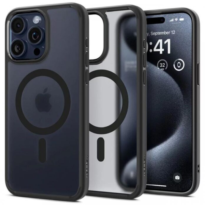 Spigen Husa Ultra Hybrid MagSafe iPhone 15 Pro Frost Black Spigen Husa Ultra Hybrid MagSafe iPhone 15 Pro Frost Black