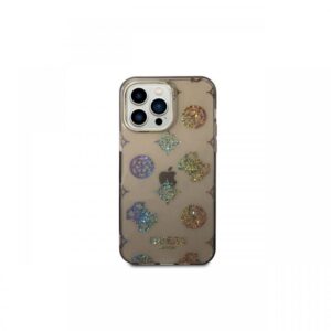 Husa iPhone 14 Pro Guess Peony Glitter Negru Husa iPhone 14 Pro Guess Peony Glitter Negru