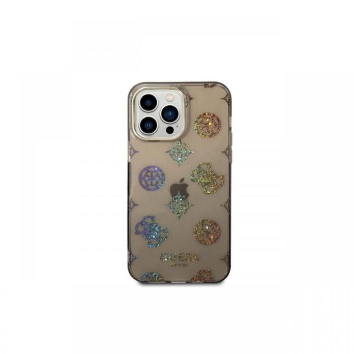Husa iPhone 14 Pro Guess Peony Glitter Negru Husa iPhone 14 Pro Guess Peony Glitter Negru