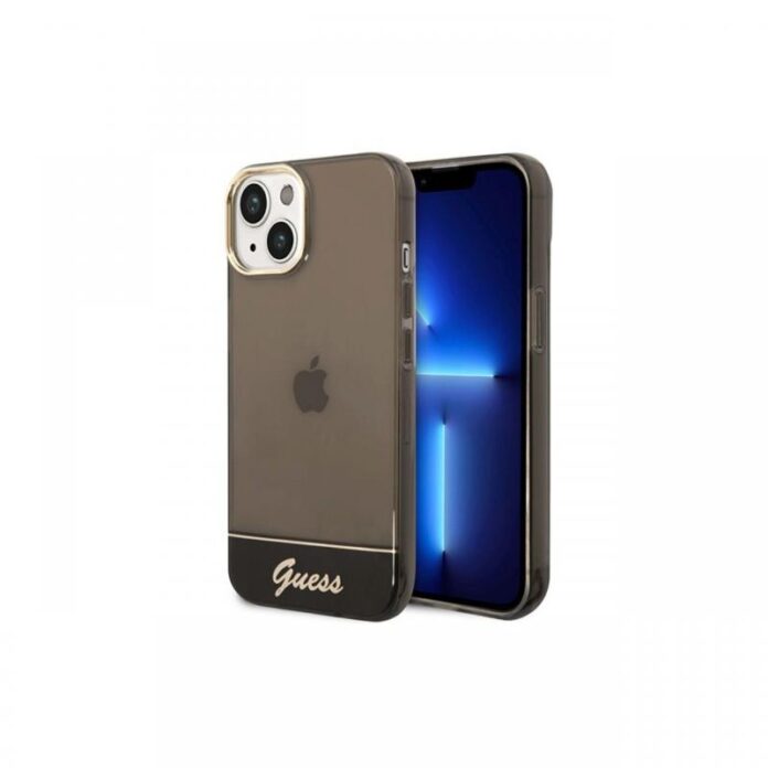 Husa iPhone 14 Plus Guess Camera Outline Translucent Negru Husa iPhone 14 Plus Guess Camera Outline Translucent Negru