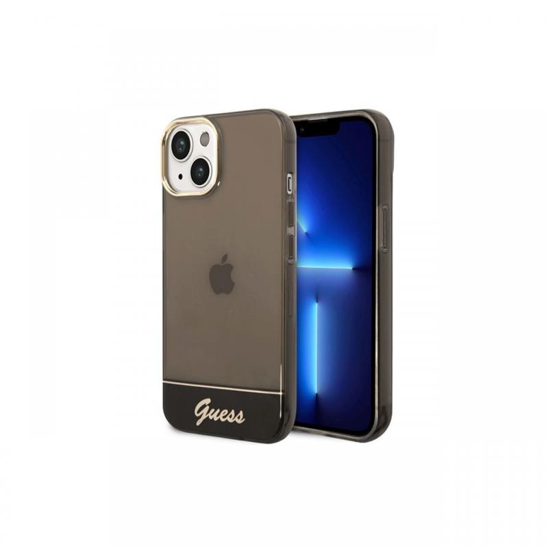 Husa iPhone 14 Plus Guess Camera Outline Translucent Negru Husa iPhone 14 Plus Guess Camera Outline Translucent Negru