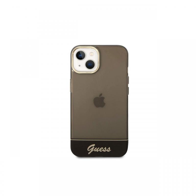 Husa iPhone 14 Guess Camera Outline Translucent Negru Husa iPhone 14 Guess Camera Outline Translucent Negru