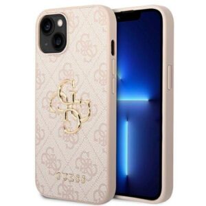 Guess Husa PU 4G Metal Logo iPhone 14 Plus Roz Guess Husa PU 4G Metal Logo iPhone 14 Plus Roz