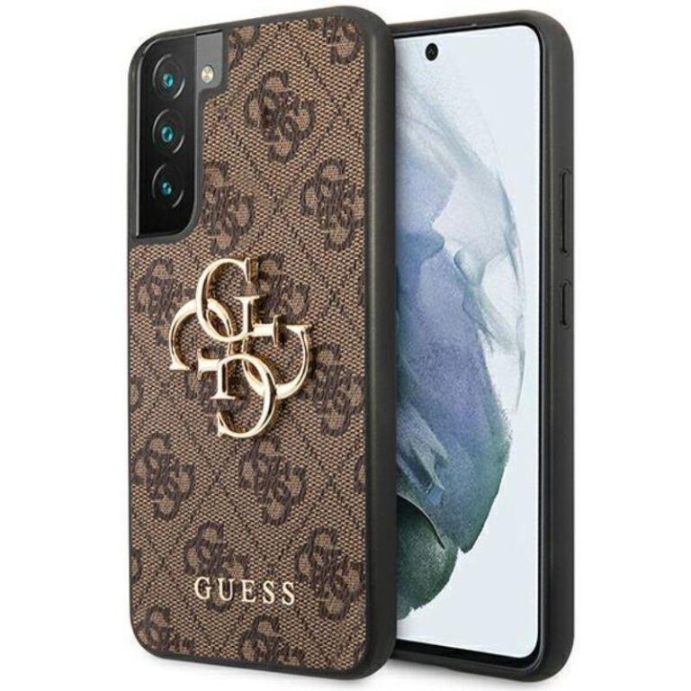 Guess Husa PU 4G Metal Logo Samsung Galaxy S23 Plus Roz