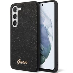 Guess Husa Glitter TPU Flakes Script Metal Logo Samsung Galaxy S23 Negru Guess Husa Glitter TPU Flakes Script Metal Logo Samsung Galaxy S23 Negru