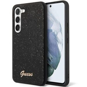 Guess Husa Glitter TPU Flakes Script Metal Logo Samsung Galaxy S23 Plus Negru Guess Husa Glitter TPU Flakes Script Metal Logo Samsung Galaxy S23 Plus Negru