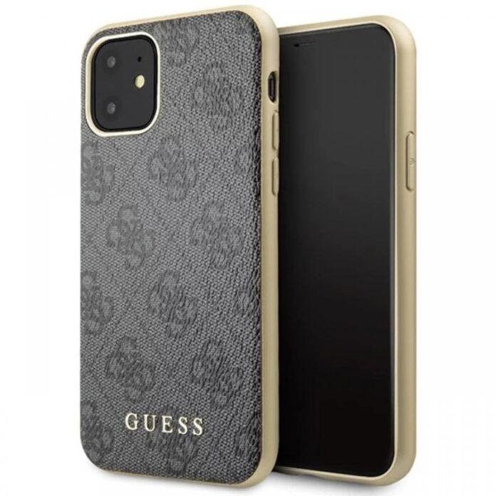 Guess Husa 4G Metal Gold Logo iPhone 11 Gri