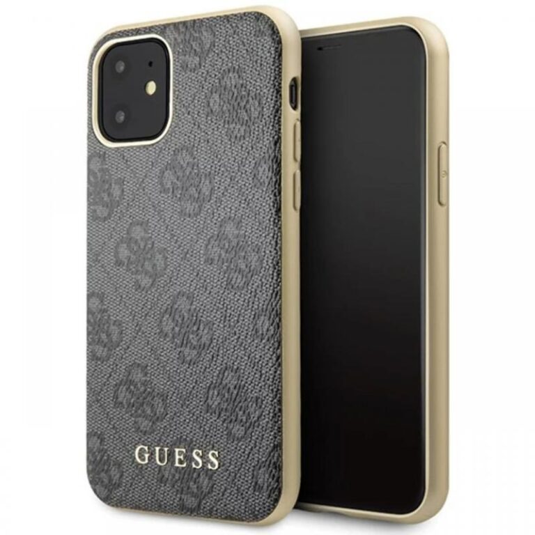 Guess Husa 4G Metal Gold Logo iPhone 11 Gri