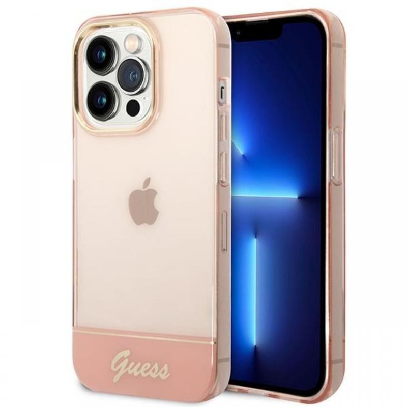 Guess Husa TPU Camera Outline Translucent iPhone 14 Pro Roz Guess Husa TPU Camera Outline Translucent iPhone 14 Pro Roz
