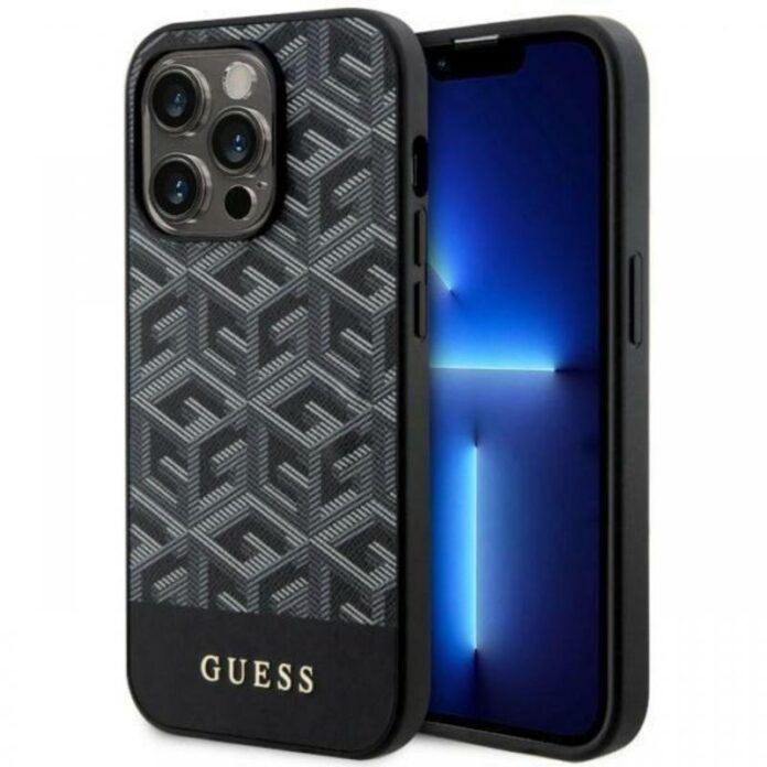 Guess Husa GCube Stripes MagSafe iPhone 14 Pro Max Roz
