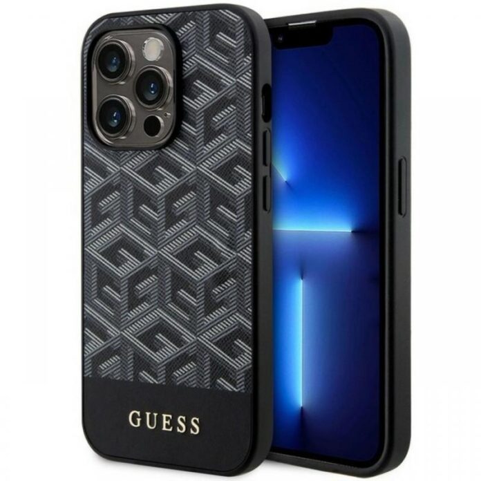 Guess Husa GCube Stripes MagSafe iPhone 13 Pro Max Roz