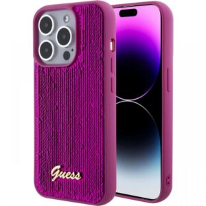 Guess Husa Sequin Script Logo iPhone 15 Pro Mov Guess Husa Sequin Script Logo iPhone 15 Pro Mov