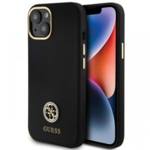 Guess Husa Liquid Silicone 4G Strass Metal Logo iPhone 15 Negru Guess Husa Liquid Silicone 4G Strass Metal Logo iPhone 15 Negru