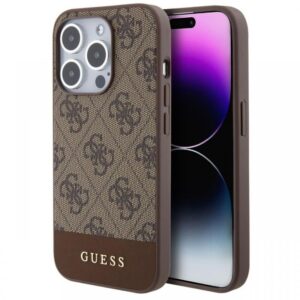 Guess Husa 4G Stripe Logo MagSafe iPhone 15 Pro Negru Guess Husa 4G Stripe Logo MagSafe iPhone 15 Pro Negru