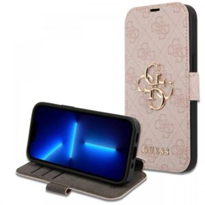 Guess Husa Book PU 4G Metal Logo iPhone 15 Pro Roz Guess Husa Book PU 4G Metal Logo iPhone 15 Pro Roz