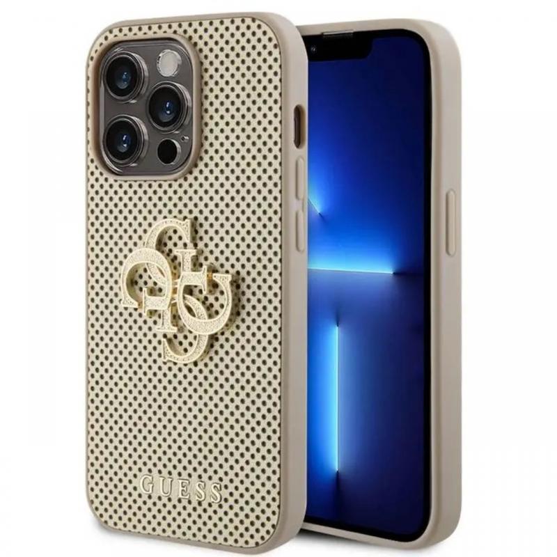 Guess Husa Perforated 4G Glitter Metal Logo iPhone 15 Pro Negru Guess Husa Perforated 4G Glitter Metal Logo iPhone 15 Pro Negru