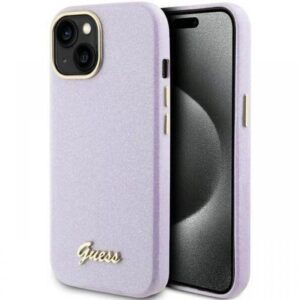 Guess Husa Glitter Full Wrapped iPhone 15 Lilac Guess Husa Glitter Full Wrapped iPhone 15 Lilac