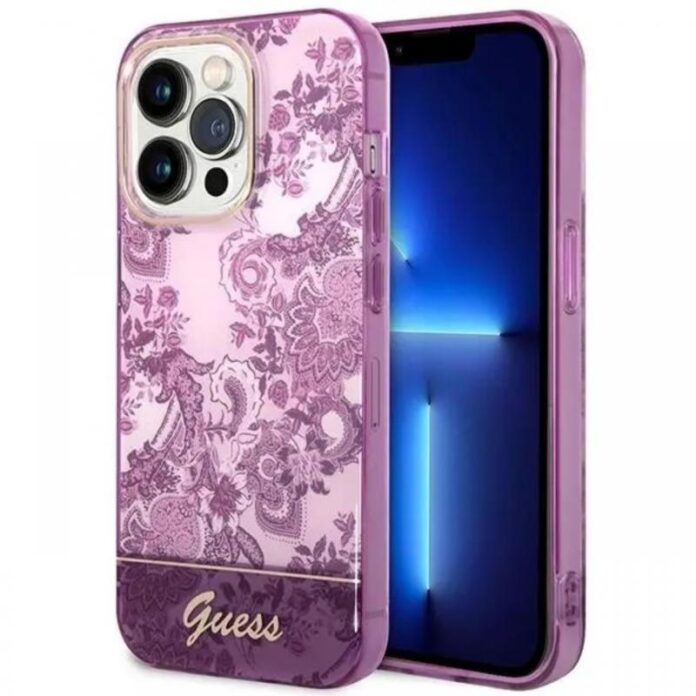 Guess Husa Porcelain Collection iPhone 14 Pro Fuchsia Guess Husa Porcelain Collection iPhone 14 Pro Fuchsia