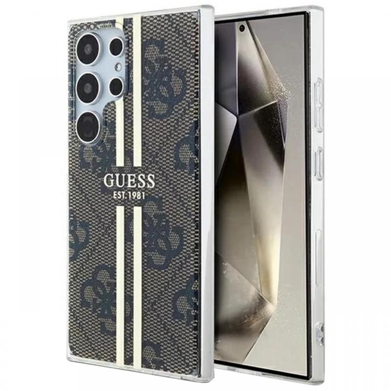 Guess Husa 4G Gold Stripe Samsung Galaxy S24 Ultra Maro Guess Husa 4G Gold Stripe Samsung Galaxy S24 Ultra Maro