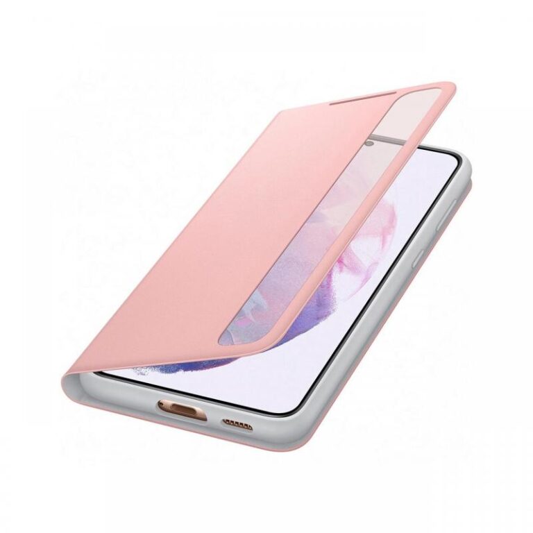 Husa Originala Samsung Galaxy S21 Plus Smart Clear View Cover Light Gray