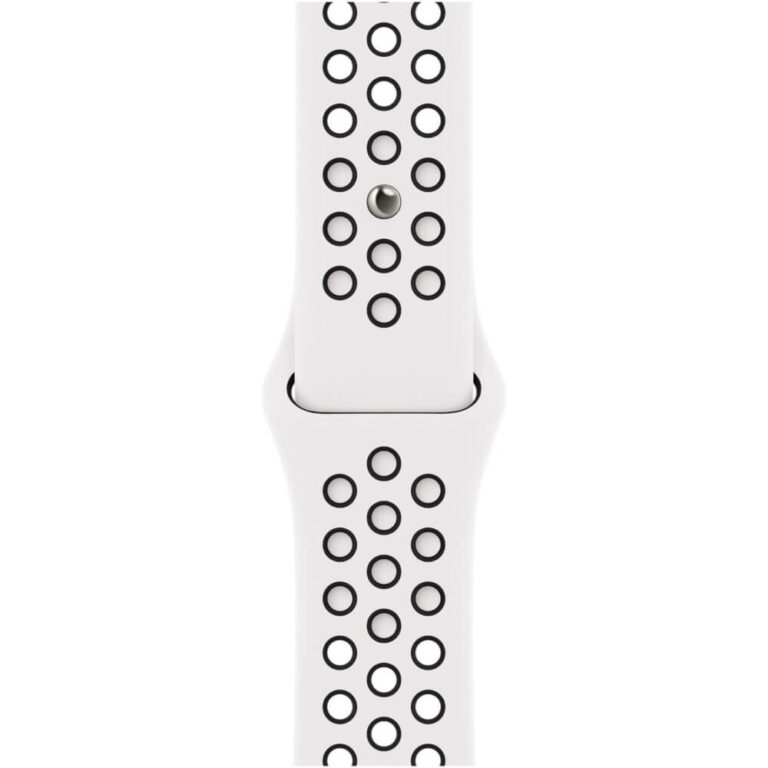 Curea pentru Apple Watch 45mm, Nike Sport Band, Summit White/Black