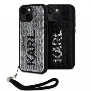 Karl Lagerfeld Husa Sequins Reversible iPhone 15 Negru / Argintiu Karl Lagerfeld Husa Sequins Reversible iPhone 15 Negru / Argintiu