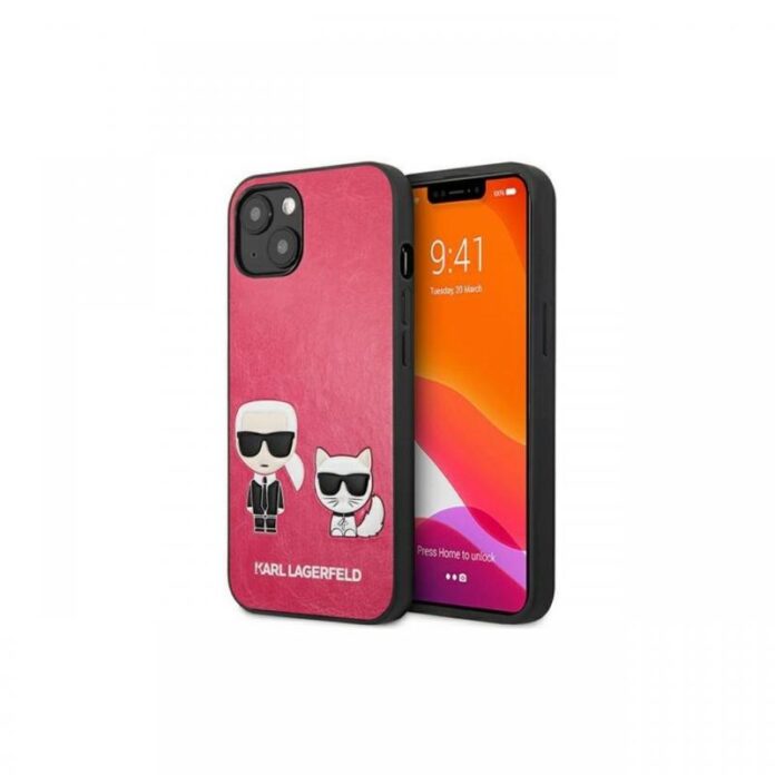 Husa iPhone 13 Karl Lagerfeld Ikonik Karl & Choupette Fuchsia Husa iPhone 13 Karl Lagerfeld Ikonik Karl & Choupette Fuchsia