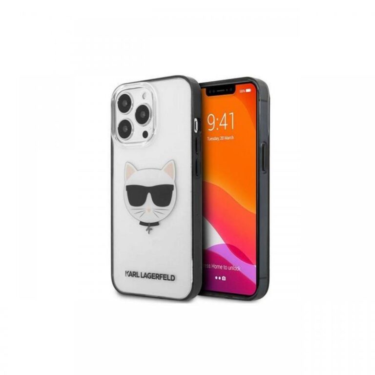 Husa iPhone 13  Karl Lagerfeld Ikonik Choupette Transparent