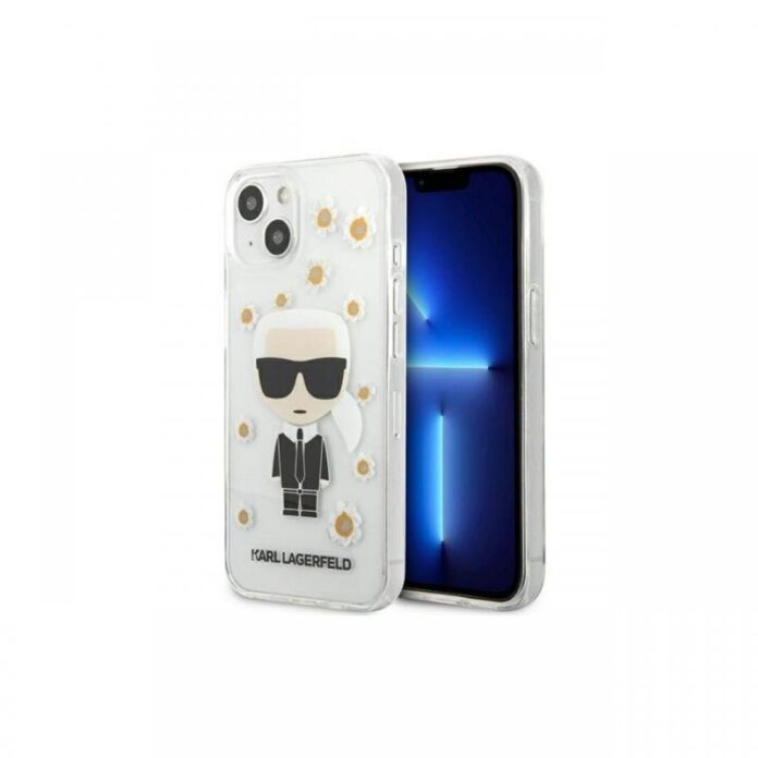 Husa iPhone 13 Karl Lagerfeld Ikonik Flower Transparent Husa iPhone 13 Karl Lagerfeld Ikonik Flower Transparent