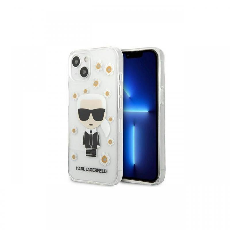 Husa iPhone 13 Karl Lagerfeld Ikonik Flower Transparent Husa iPhone 13 Karl Lagerfeld Ikonik Flower Transparent