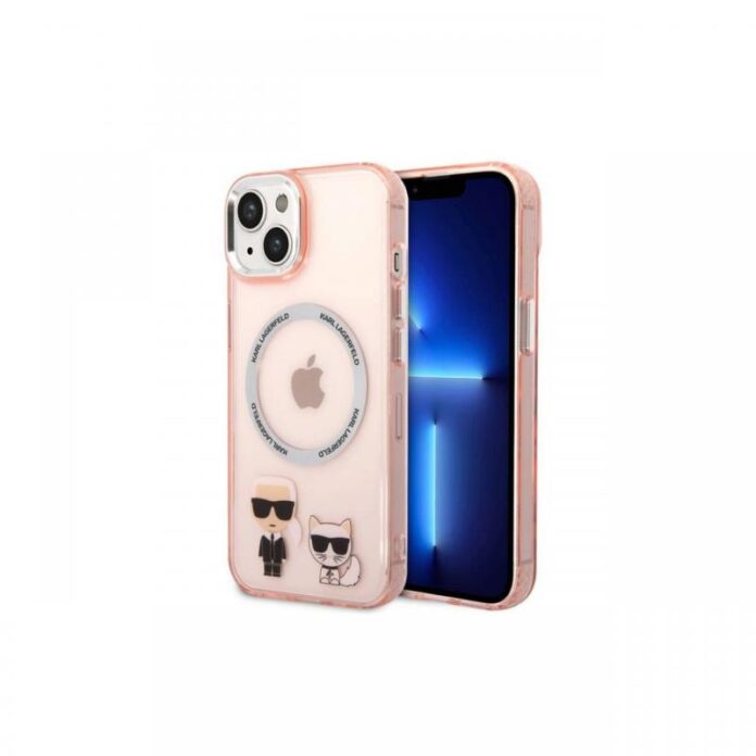 Husa Magsafe iPhone 14 Plus Karl Lagerfeld Karl & Choupette Roz Husa Magsafe iPhone 14 Plus Karl Lagerfeld Karl & Choupette Roz