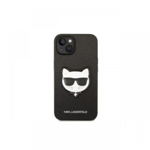 Husa iPhone 14 Plus Karl Lagerfeld Saffiano Choupette Head Black Husa iPhone 14 Plus Karl Lagerfeld Saffiano Choupette Head Black