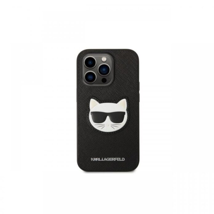 Husa iPhone 14 Pro Karl Lagerfeld Saffiano Choupette Head Black