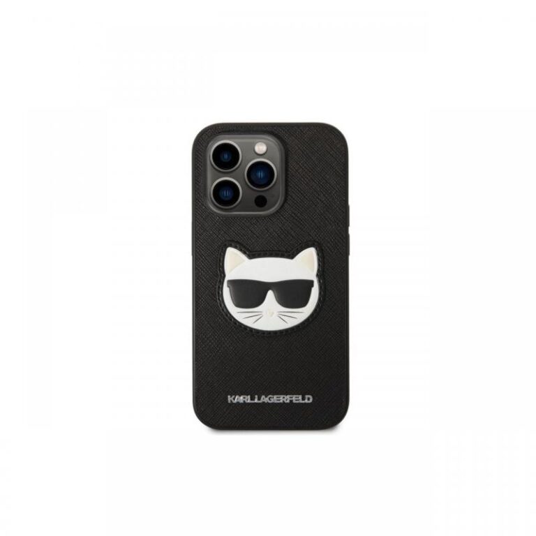 Husa iPhone 14 Pro Karl Lagerfeld Saffiano Choupette Head Black